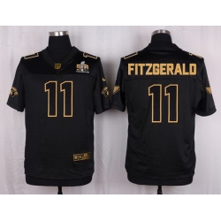 Nike Cardinals #11 Larry Fitzgerald Pro Line Black Gold Collection Mens Stitched NFL Elite Jersey