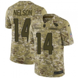 Nike Cardinals #14 J J Nelson Camo Mens Stitched NFL Limited 2018 Salute to Service Jersey