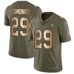 Nike Cardinals Chase Edmonds Olive Gold Salute To Service Limited Jersey