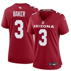 Women Arizona Cardinals Budda Baker #3 Red 2024 F U S E Vapor Untouchable Limited Stitched