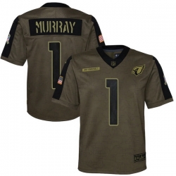 Youth Arizona Cardinals Kyler Murray Nike Olive 2021 Salute To Service Game Jersey