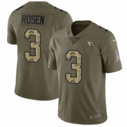 Youth Nike Arizona Cardinals 3 Josh Rosen Limited OliveCamo 2017 Salute to Service NFL Jersey