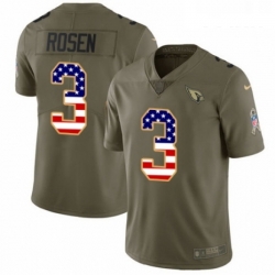 Youth Nike Arizona Cardinals 3 Josh Rosen Limited OliveUSA Flag 2017 Salute to Service NFL Jersey