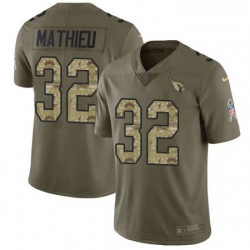 Youth Nike Arizona Cardinals 32 Tyrann Mathieu Limited OliveCamo 2017 Salute to Service NFL Jersey