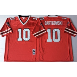 Men Atlanta Falcons 10 Steve Bartkowski Red M&N Throwback Jersey