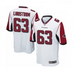 Men Atlanta Falcons 63 Chris Lindstrom Game White Football Jersey