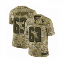 Men Atlanta Falcons 63 Chris Lindstrom Limited Camo 2018 Salute to Service Football Jersey