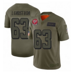 Men Atlanta Falcons 63 Chris Lindstrom Limited Camo 2019 Salute to Service Football Jersey