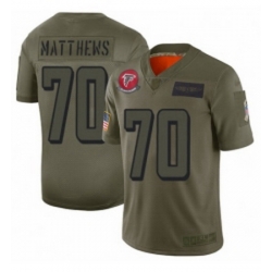 Men Atlanta Falcons 70 Jake Matthews Limited Camo 2019 Salute to Service Football Jersey