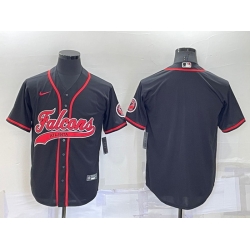 Men Atlanta Falcons Blank Black Cool Base Stitched Baseball Jersey