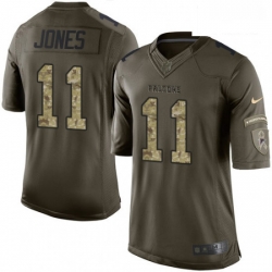 Men Nike Atlanta Falcons 11 Julio Jones Elite Green Salute to Service NFL Jersey