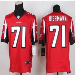 NEW Atlanta Falcons #71 Kroy Biermann Red Team Color Men Stitched NFL Elite Jersey