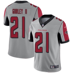 Nike Atlanta Falcons 21 Todd Gurley II Silver Men Stitched NFL Limited Inverted Legend Jersey