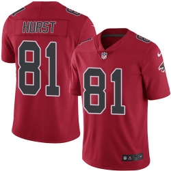 Nike Atlanta Falcons 81 Hayden Hurst Red Men Stitched NFL Limited Rush Jersey