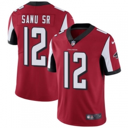 Nike Falcons #12 Mohamed Sanu Sr Red Team Color Mens Stitched NFL Vapor Untouchable Limited Jersey