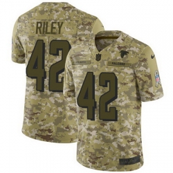 Nike Falcons #42 Duke Riley Camo Mens Stitched NFL Limited 2018 Salute To Service Jersey