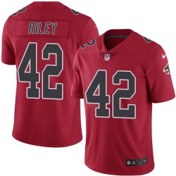 Nike Falcons #42 Duke Riley Red Mens Stitched NFL Limited Rush Jersey