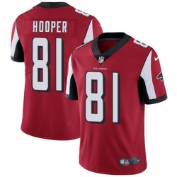 Nike Falcons #81 Austin Hooper Red Team Color Mens Stitched NFL Vapor Untouchable Limited Jersey