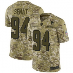 Nike Falcons #94 Deadrin Senat Camo Mens Stitched NFL Limited 2018 Salute To Service Jersey