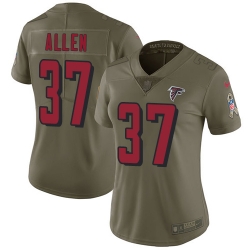 Womens Nike Falcons #37 Ricardo Allen Olive  Stitched NFL Limited 2017 Salute to Service Jersey