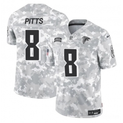 Youth Atlanta Falcons 8 Kyle Pitts 2024 F U S E Arctic Camo Salute To Service Limited Stitched Football Jersey