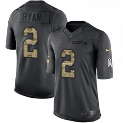 Youth Nike Atlanta Falcons 2 Matt Ryan Limited Black 2016 Salute to Service NFL Jersey