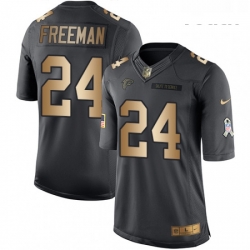 Youth Nike Atlanta Falcons 24 Devonta Freeman Limited BlackGold Salute to Service NFL Jersey