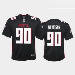 youth marlon davidson atlanta falcons black game jersey 