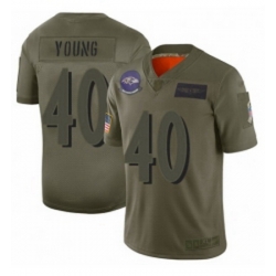 Men Baltimore Ravens 40 Kenny Young Limited Camo 2019 Salute to Service Football Jersey