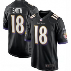 Men Nike Baltimore Ravens 18 Roquan Smith Black Vapor Limited Jersey