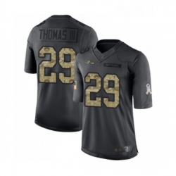 Mens Baltimore Ravens 29 Earl Thomas III Limited Black 2016 Salute to Service Football Jersey