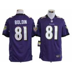 Nike Baltimore Ravens 81 Anquan Boldin Purple Game NFL Jersey