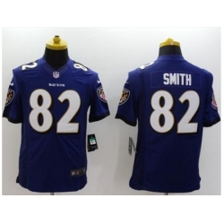 Nike Baltimore Ravens 82 Torrey Smith Purple Limited Alternate NFL Jersey