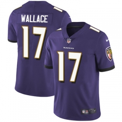 Nike Ravens #17 Mike Wallace Purple Team Color Mens Stitched NFL Vapor Untouchable Limited Jersey