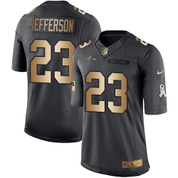 Nike Ravens #23 Tony Jefferson Black Mens Stitched NFL Limited Gold Salute To Service Jersey