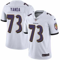 Nike Ravens #73 Marshal Yanda White Mens Stitched NFL Vapor Untouchable Limited Jersey