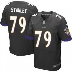 Nike Ravens #79 Ronnie Stanley Black Alternate Mens Stitched NFL New Elite Jersey