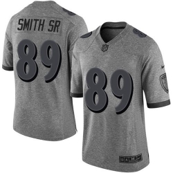 Nike Ravens #89 Steve Smith Sr Gray Mens Stitched NFL Limited Gridiron Gray Jersey