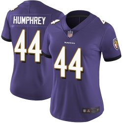 Ravens 44 Marlon Humphrey Purple Team Color Women Stitched Football Vapor Untouchable Limited Jersey