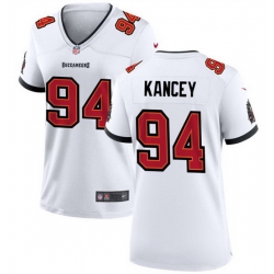 Women Tampa Bay Buccanee 94 Calijah Kancey White 2023 Draft Stitched Game Jersey