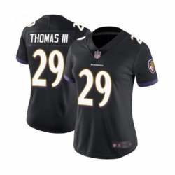 Womens Baltimore Ravens 29 Earl Thomas III Black Alternate Vapor Untouchable Limited Player Football Jersey