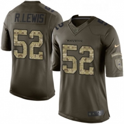 Youth Nike Baltimore Ravens 52 Ray Lewis Elite Green Salute to Service NFL Jersey