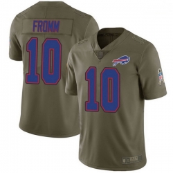 Men Buffalo Bills 10 Jake Fromm Green Limited 2017 Salute to Service Jersey