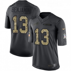 Mens Nike Buffalo Bills 13 Kelvin Benjamin Limited Black 2016 Salute to Service NFL Jersey