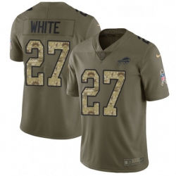 Mens Nike Buffalo Bills 27 TreDavious White Limited OliveCamo 2017 Salute to Service NFL Jersey