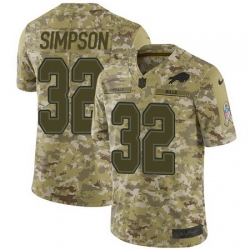 Nike Bills #32 O J Simpson Camo Mens Stitched NFL Limited 2018 Salute To Service Jersey