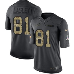 Nike Bills #81 Marcus Easley Black Mens Stitched NFL Limited 2016 Salute To Service Jersey