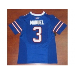 Nike Buffalo Bills 3 EJ Manuel Blue Elite NFL Jersey