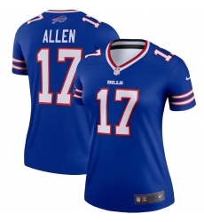 Women Buffalo Bills 17 Josh Allen Royal With C Patch Limited Stitched Jersey