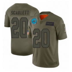 Men Carolina Panthers 20 Jordan Scarlett Limited Camo 2019 Salute to Service Football Jersey